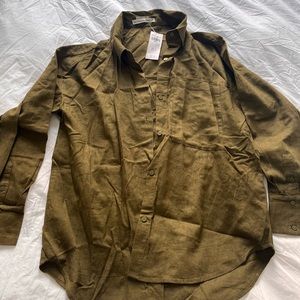 Abercrombie oversized linen shirt  NWT